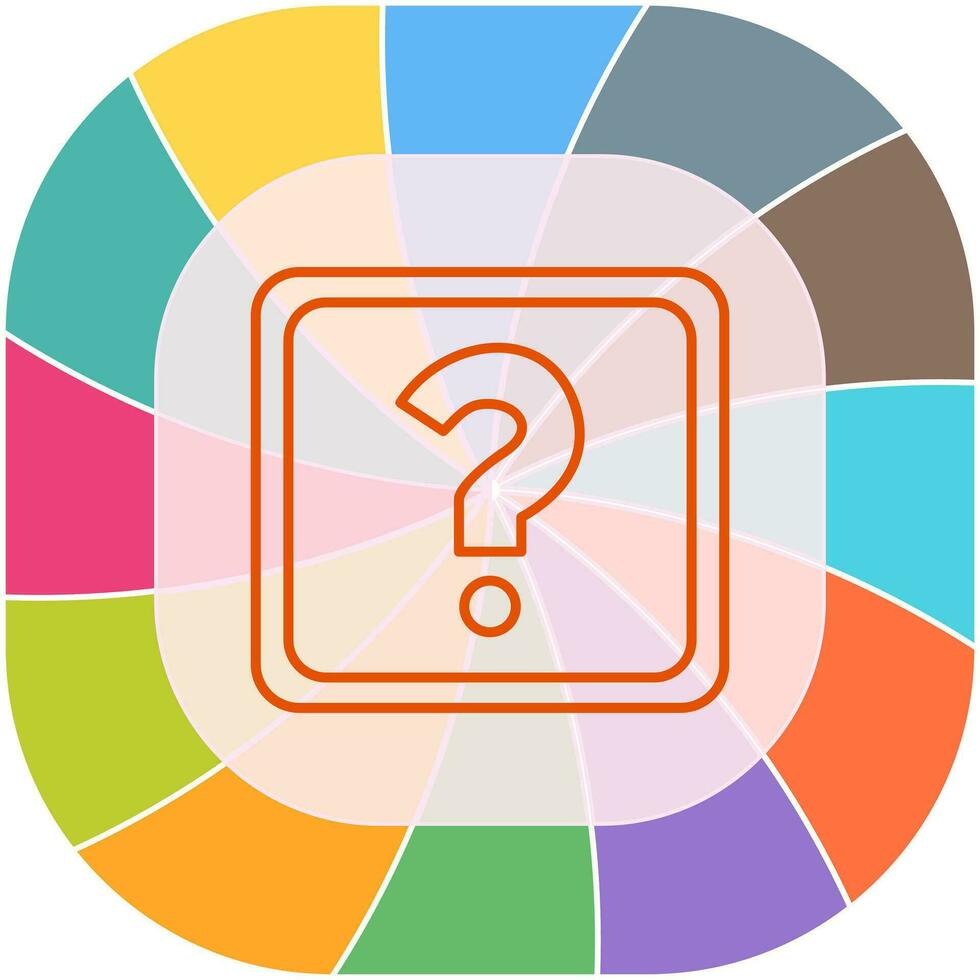 Unique Question Mark Vector Icon