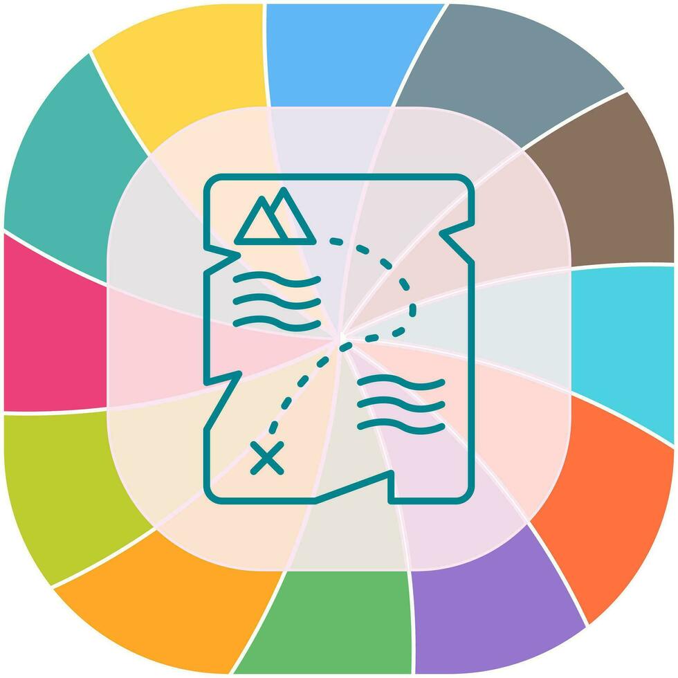 Treasure Map Vector Icon