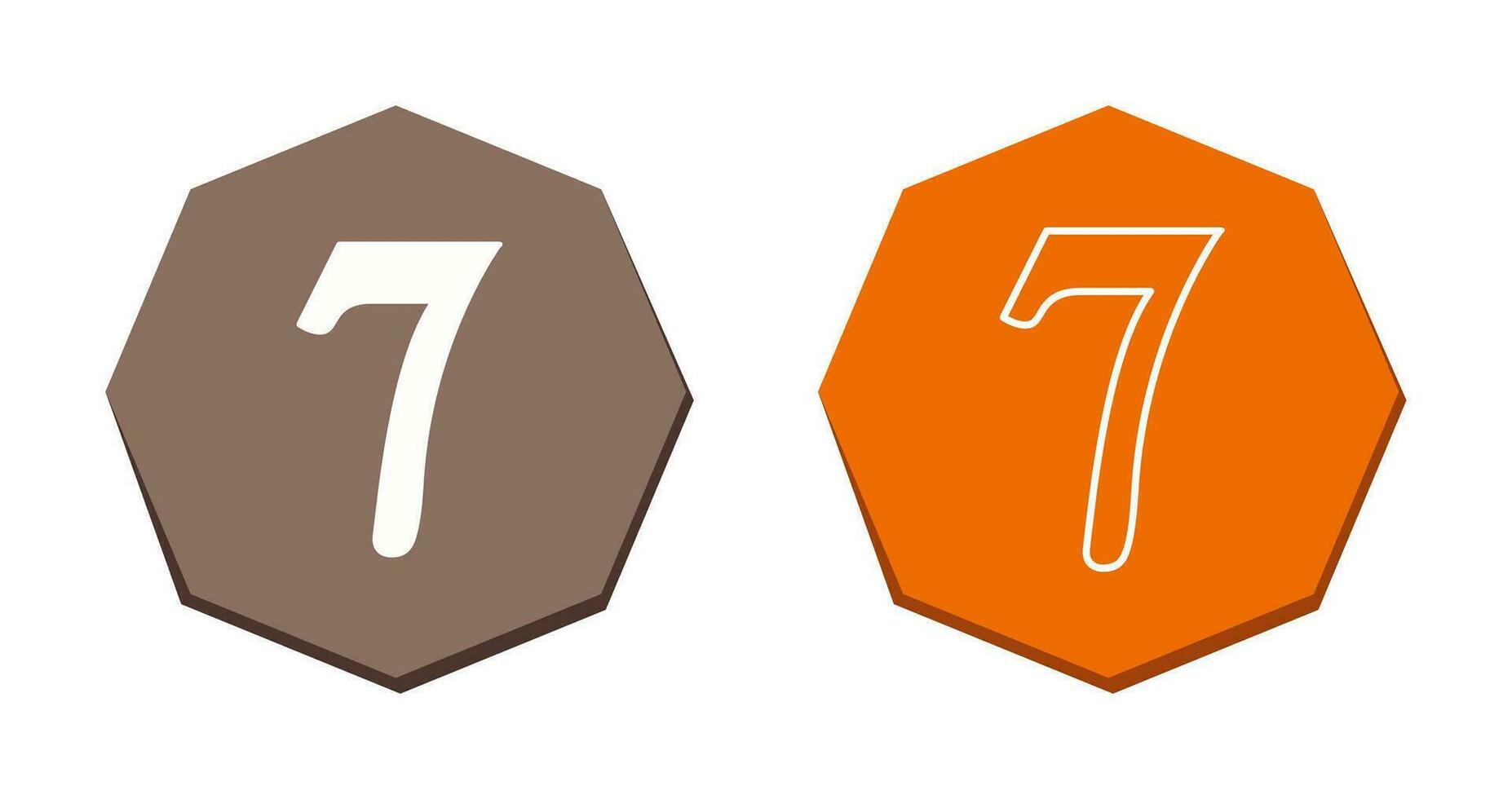 Number Seven Vector Icon