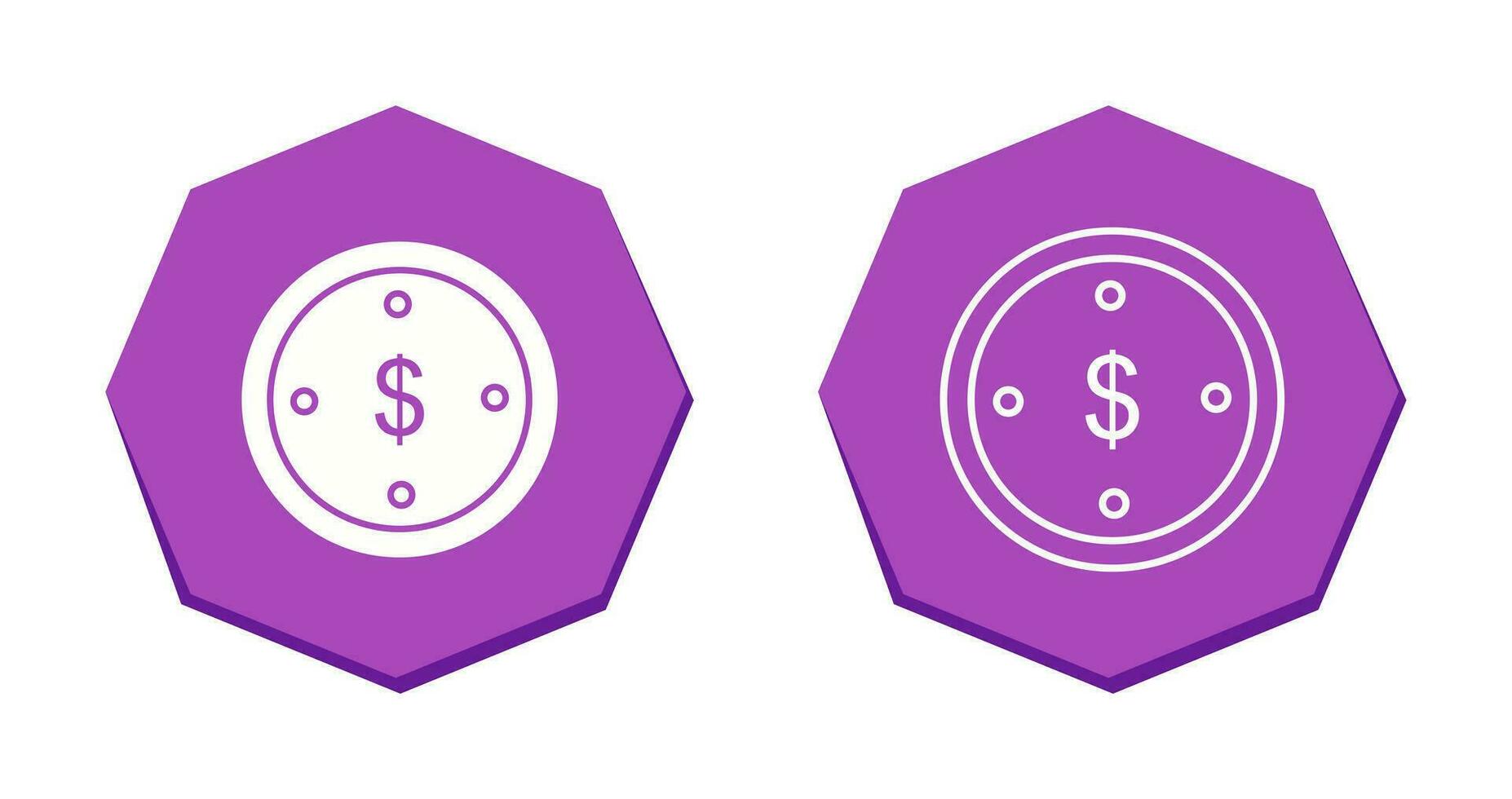 Dollar Coin Vector Icon
