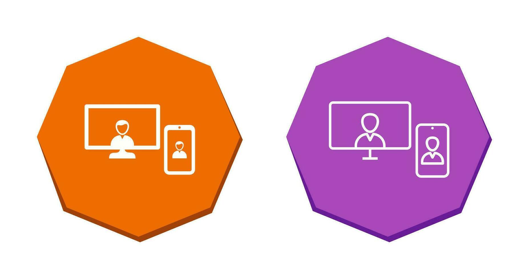 Unique Video Call Vector Icon