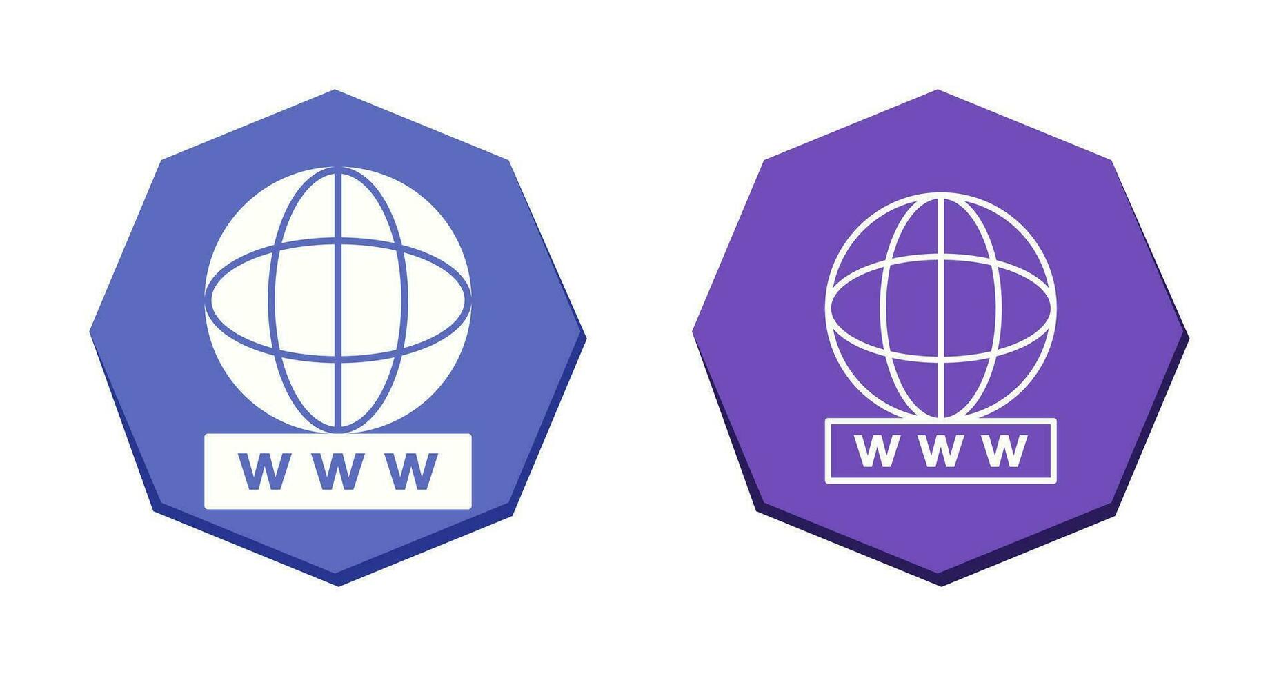 icono de vector de world wide web único