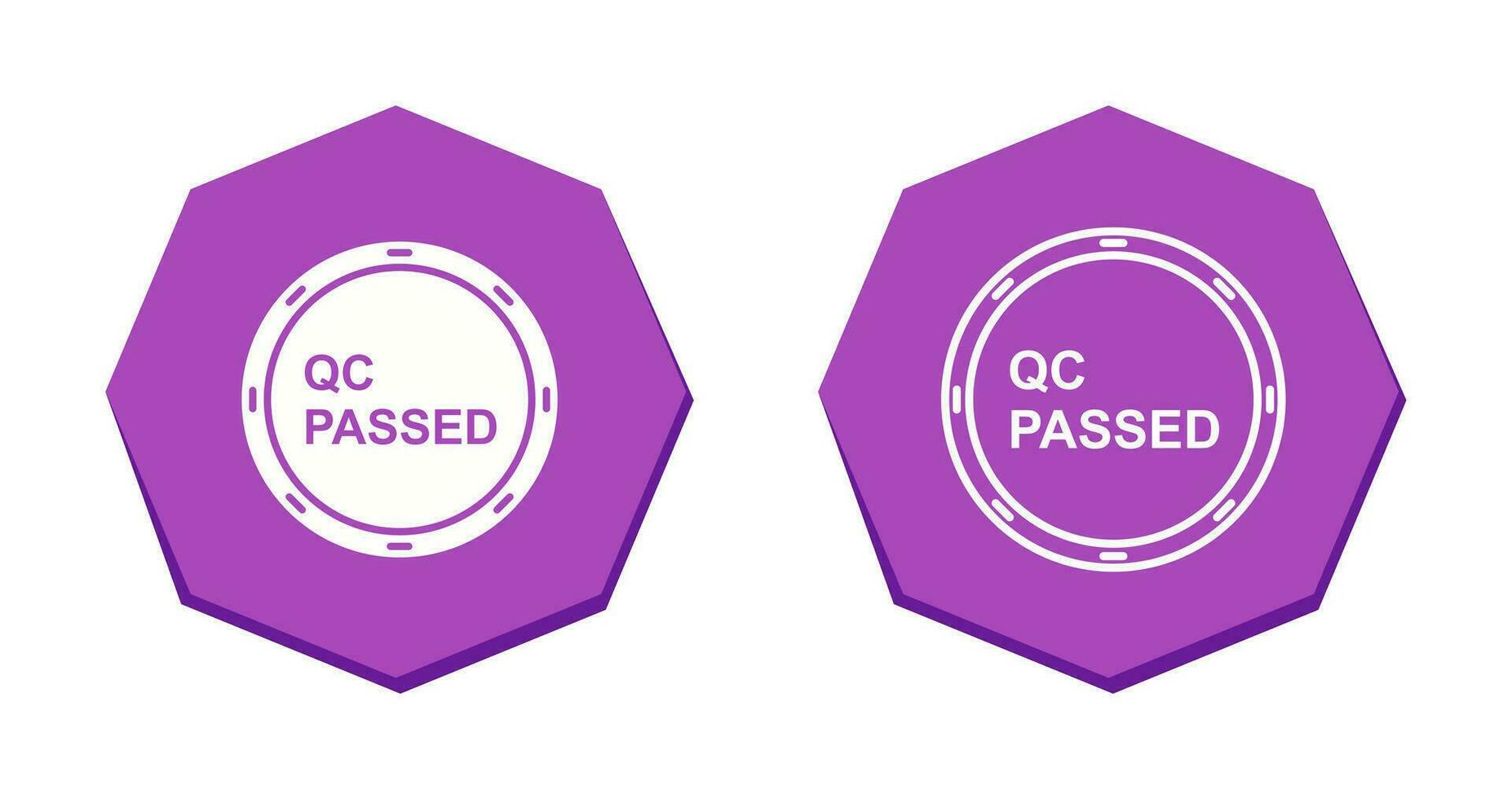 Unique QC Passed Vector Icon