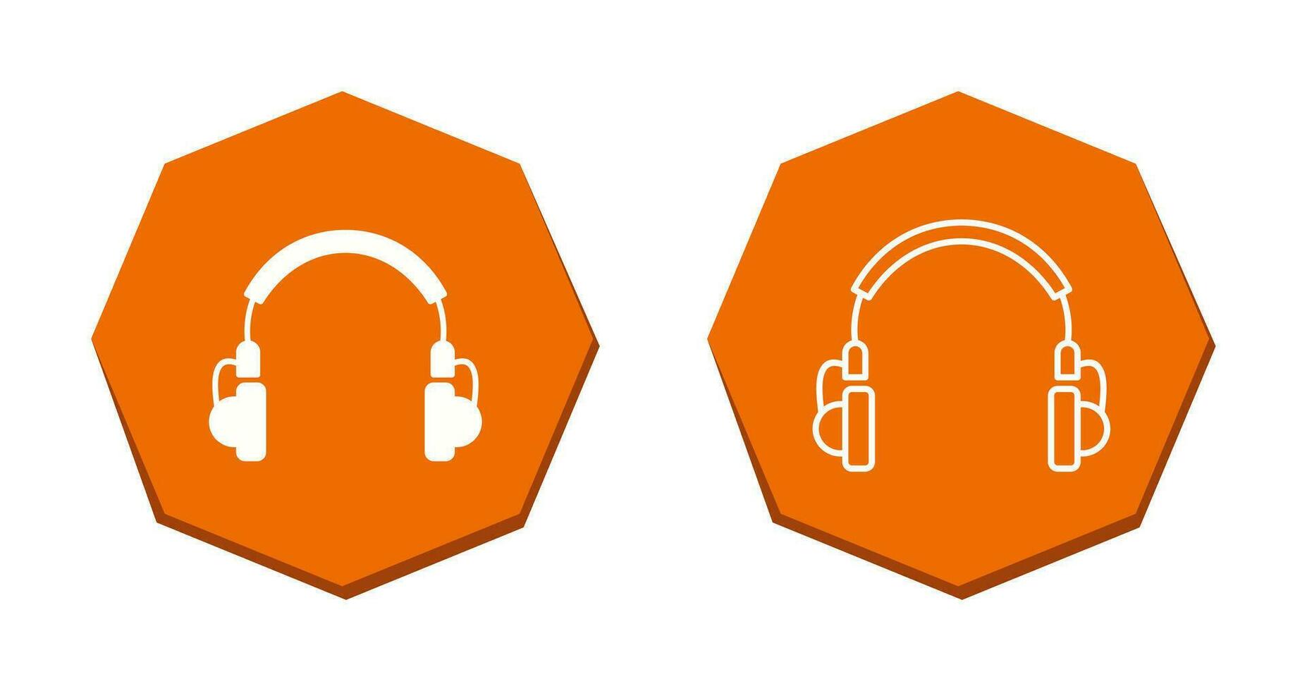 icono de vector de auriculares únicos