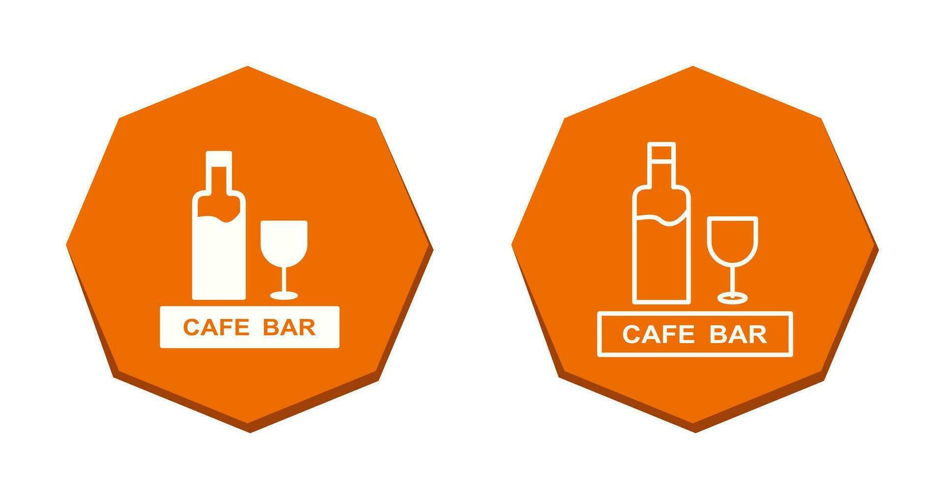 Unique Drinks Cafe Vector Icon