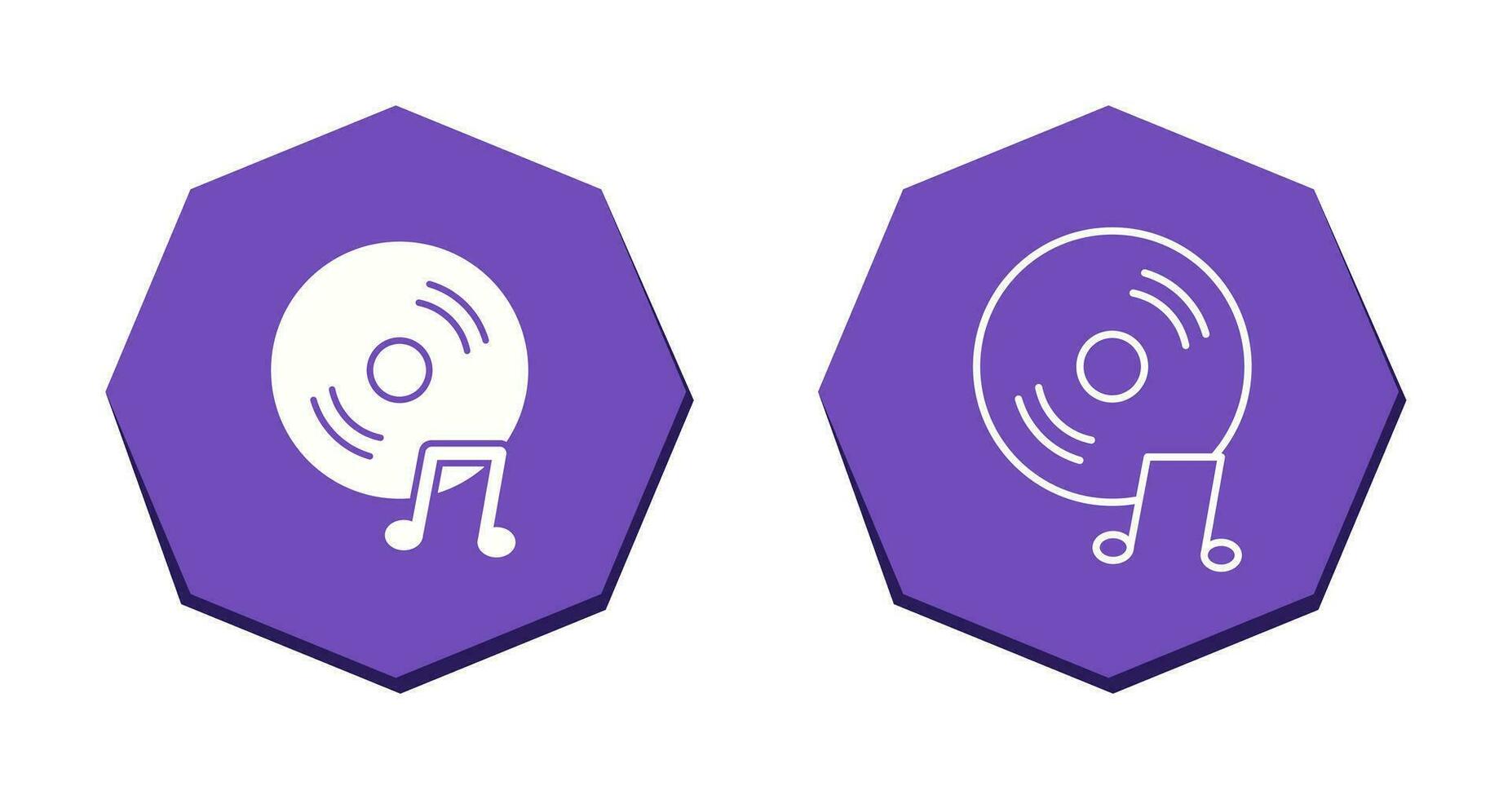 Unique Music CD Vector Icon