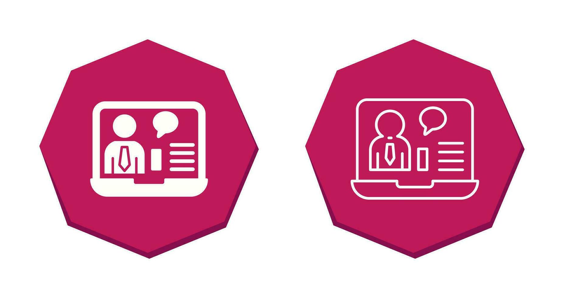 Online Job Interview Vector Icon