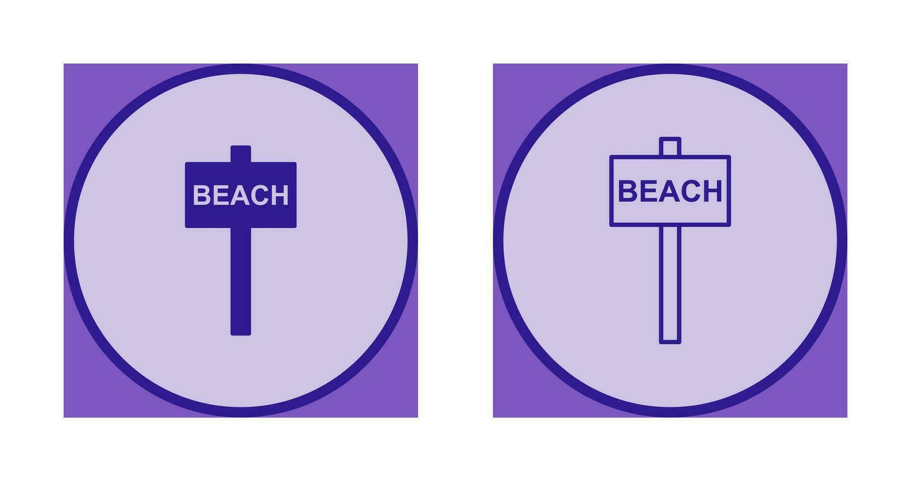 Beach Sign Vector Icon