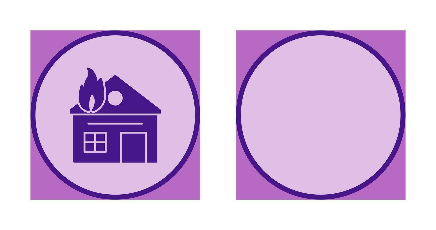 Unique House on Fire Vector Icon