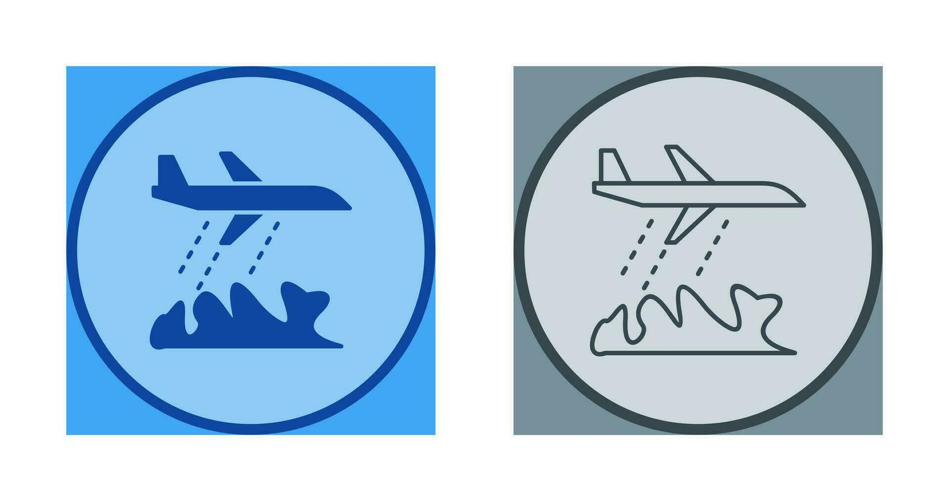 icono de vector de avión de bombero único