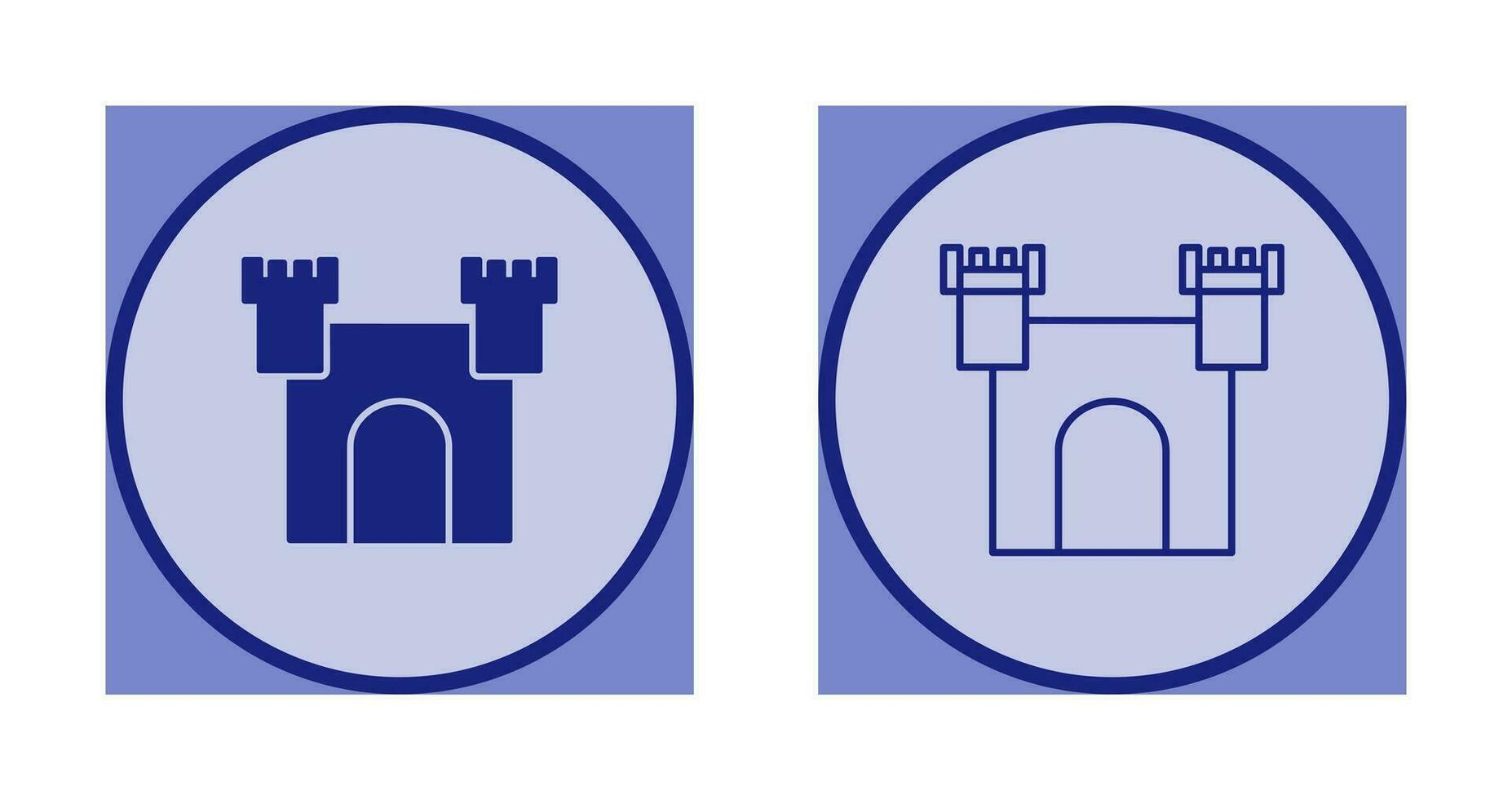 icono de vector de castillo único