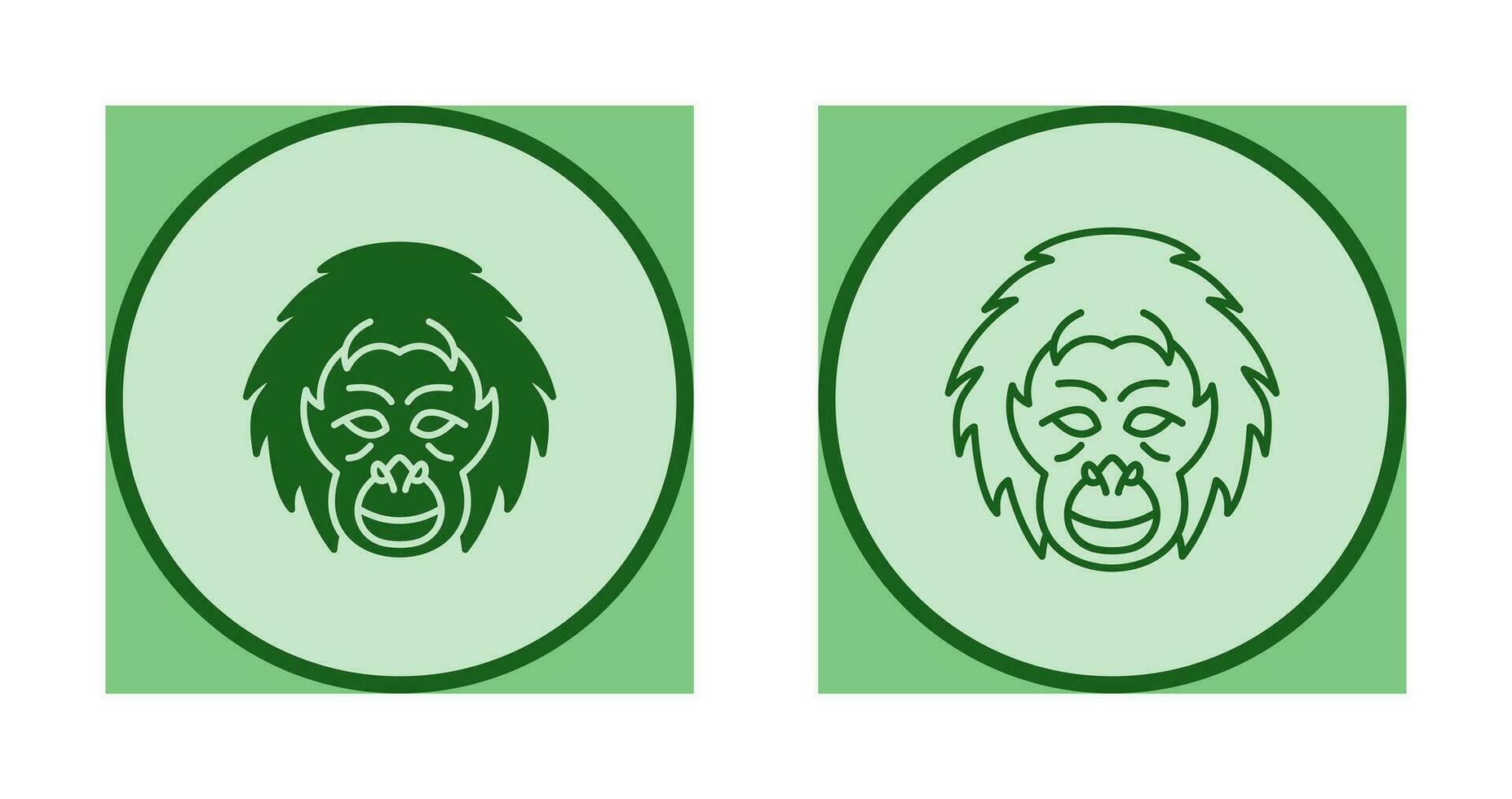 icono de vector de orangután