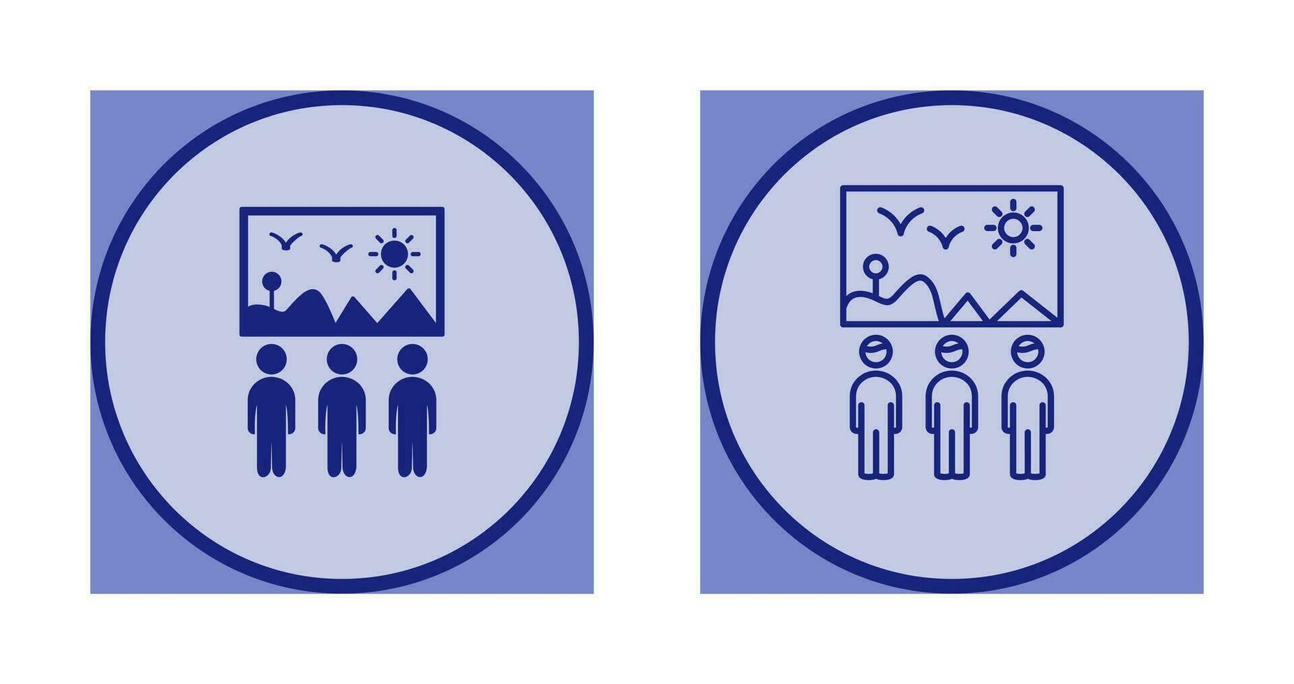 Viewing Painting Vector Icon