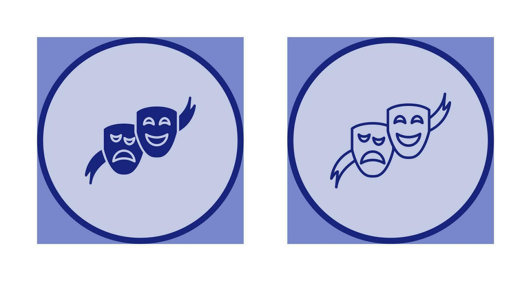 Theater Masks Vector Icon