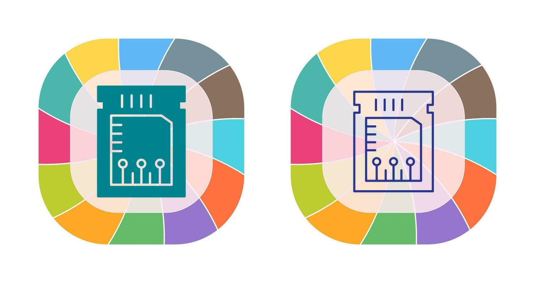 Unique Chip Vector Icon