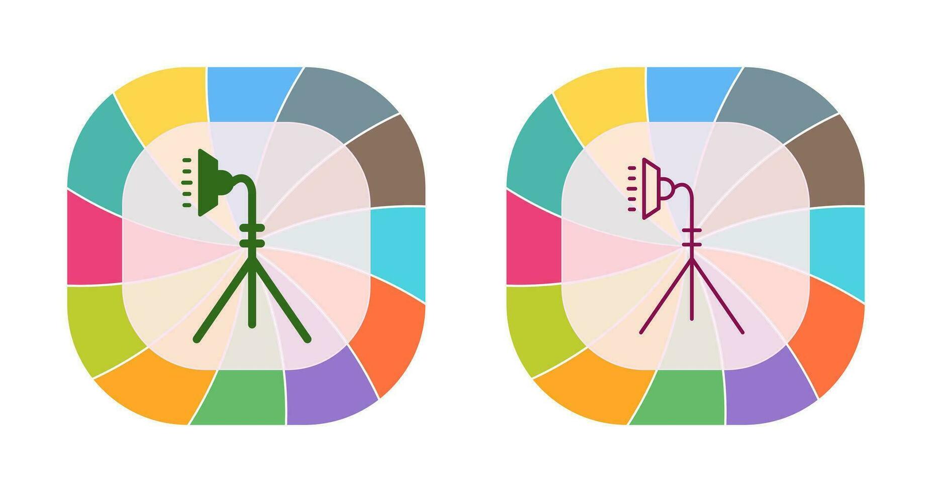 Unique Light Stand Vector Icon