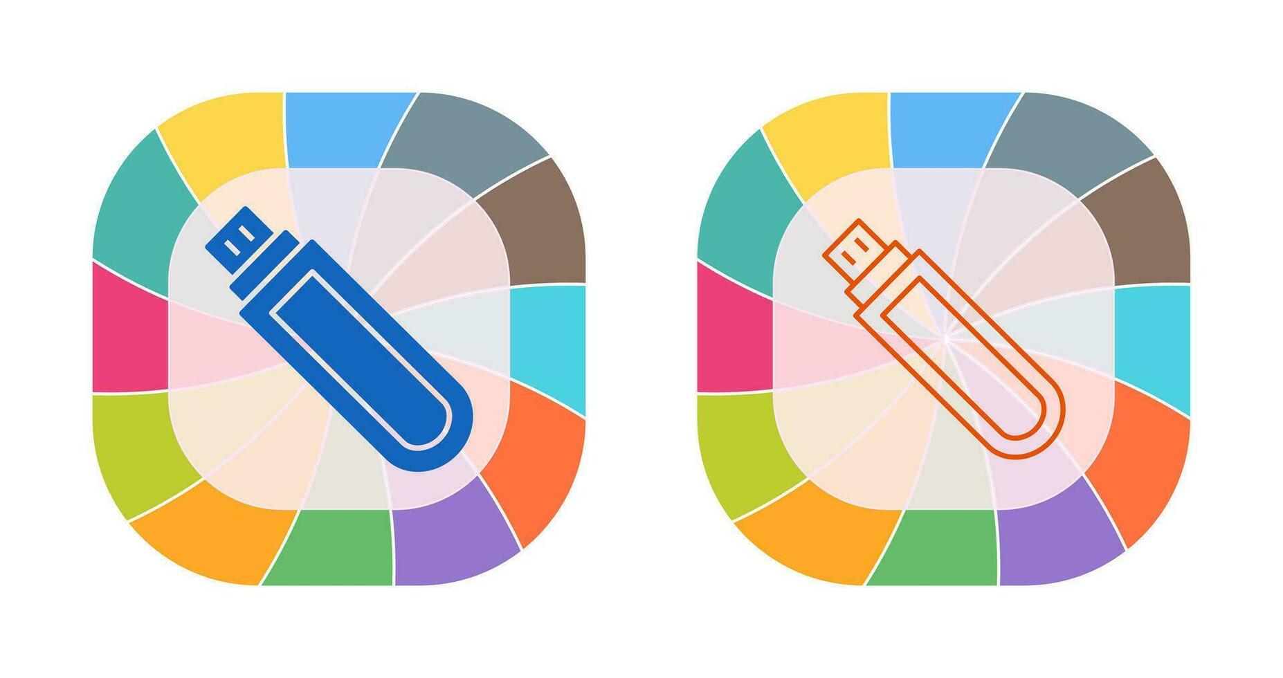 Unique USB Drive Vector Icon