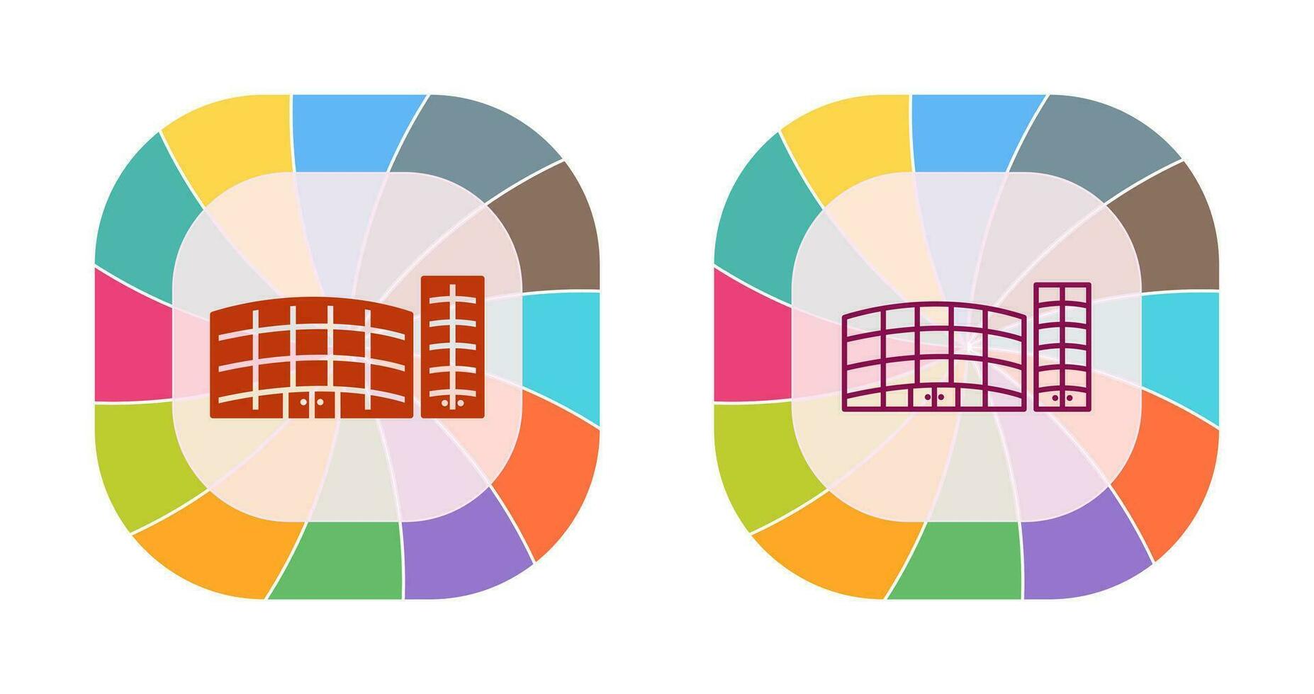 Unique Shopping Mall Vector Icon