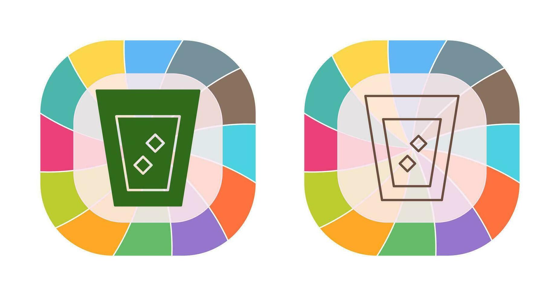 Unique White Russian Drink Vector Icon
