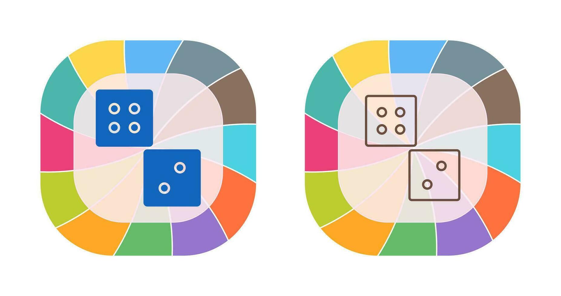 Unique Dice Vector Icon