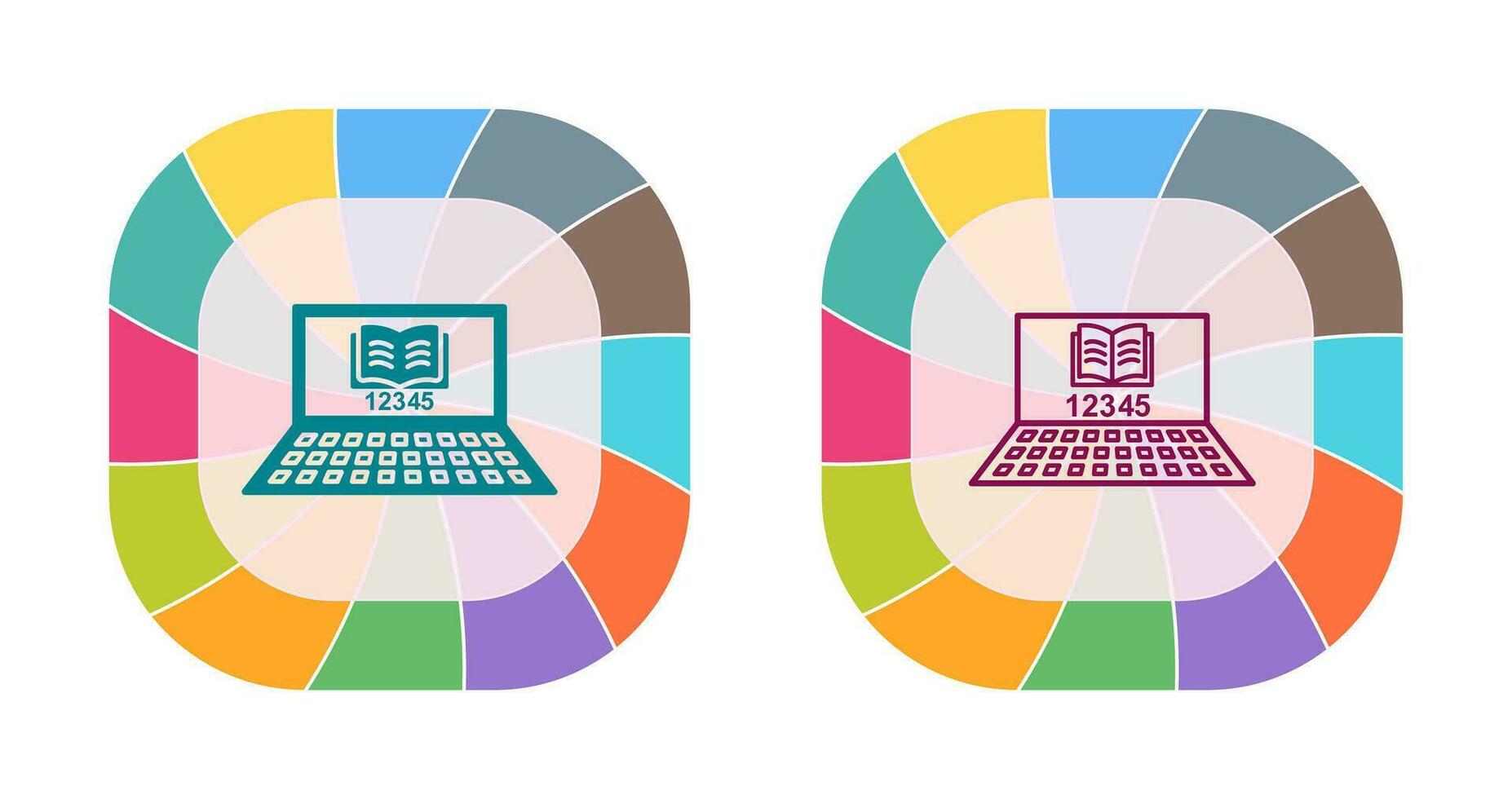 Unique Online Study Vector Icon