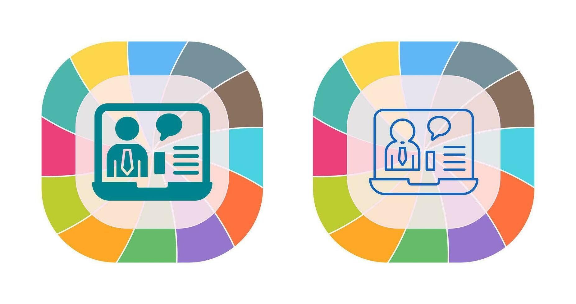 Online Job Interview Vector Icon