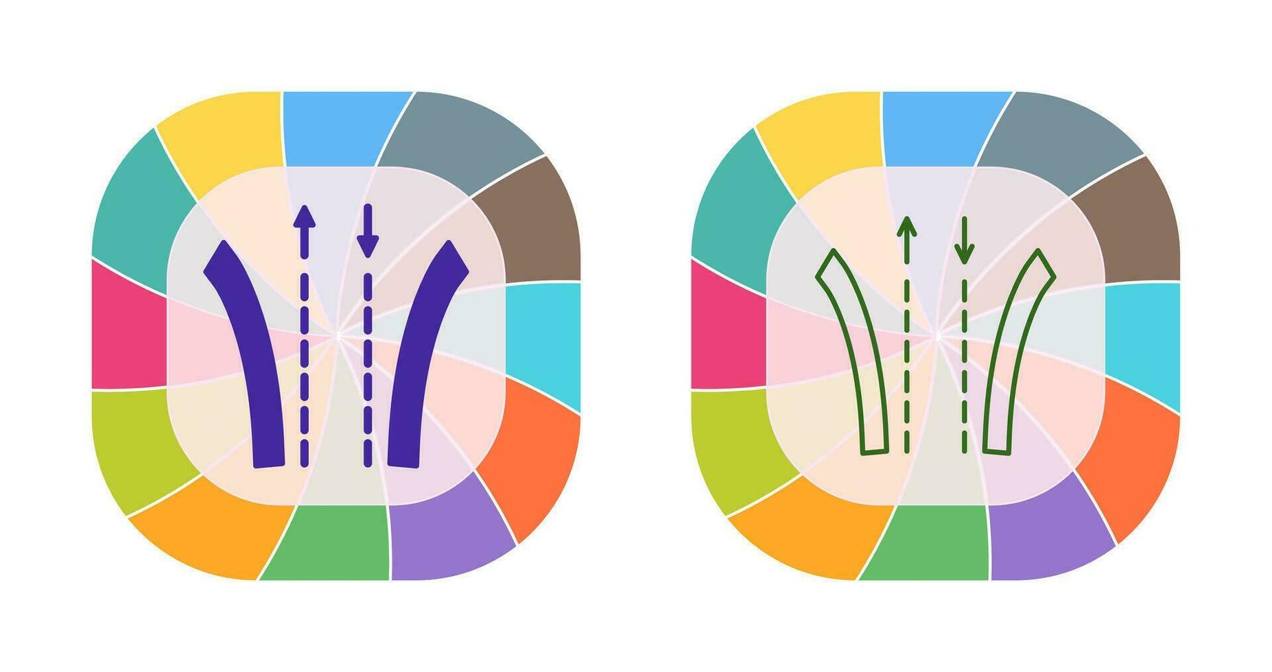 icono de vector de camino