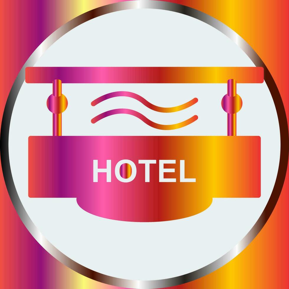 icono de vector de signo de hotel