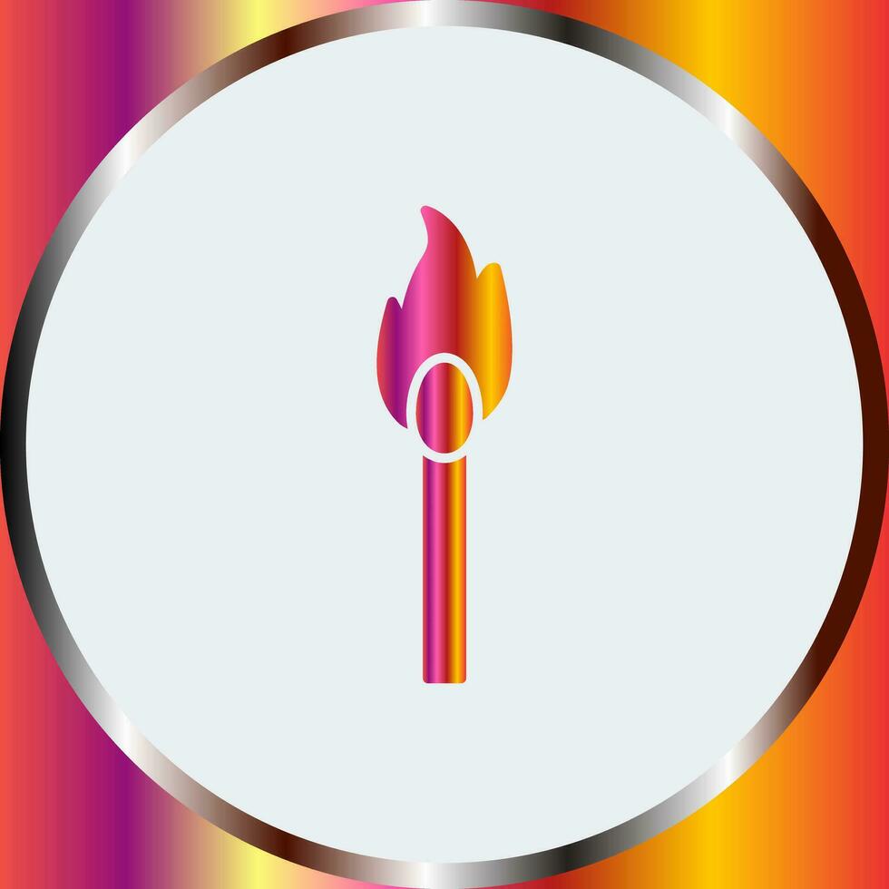 Unique Lit Matchstick Vector Icon