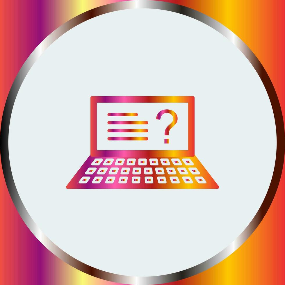 Unique Online Exam Vector Icon