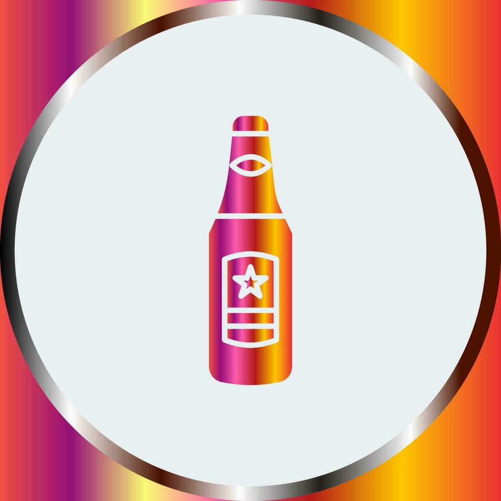 icono de vector de botella de cerveza