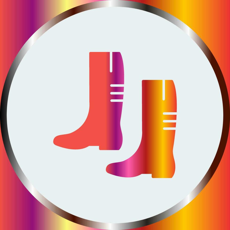 icono de vector de botas de jardinería