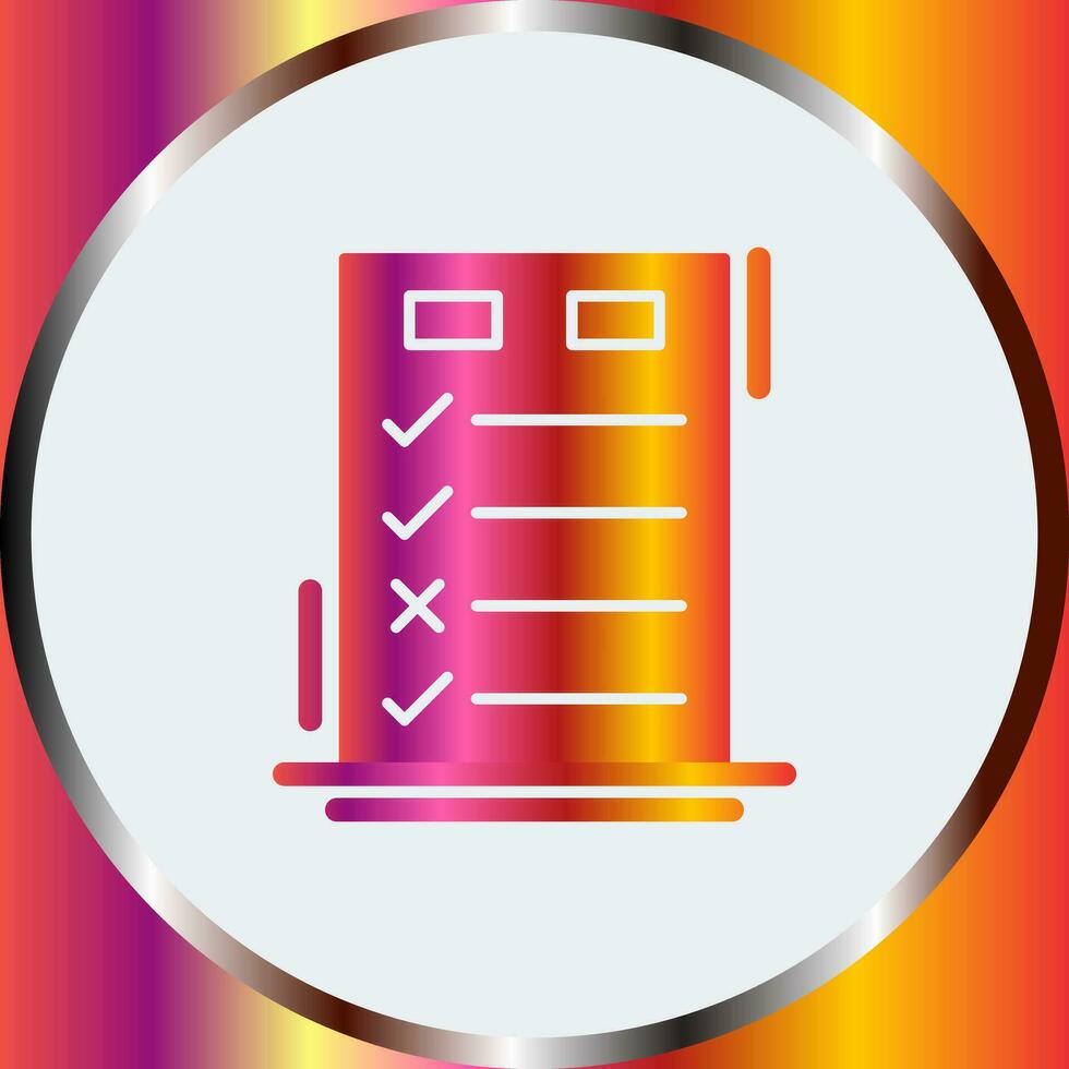 Today to Done CheckList Vector Icon