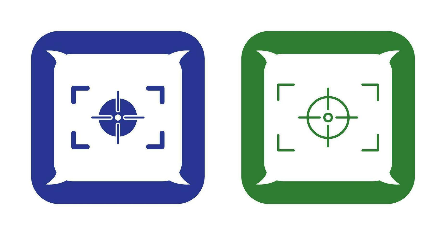 Unique Focus Horizontal Vector Icon