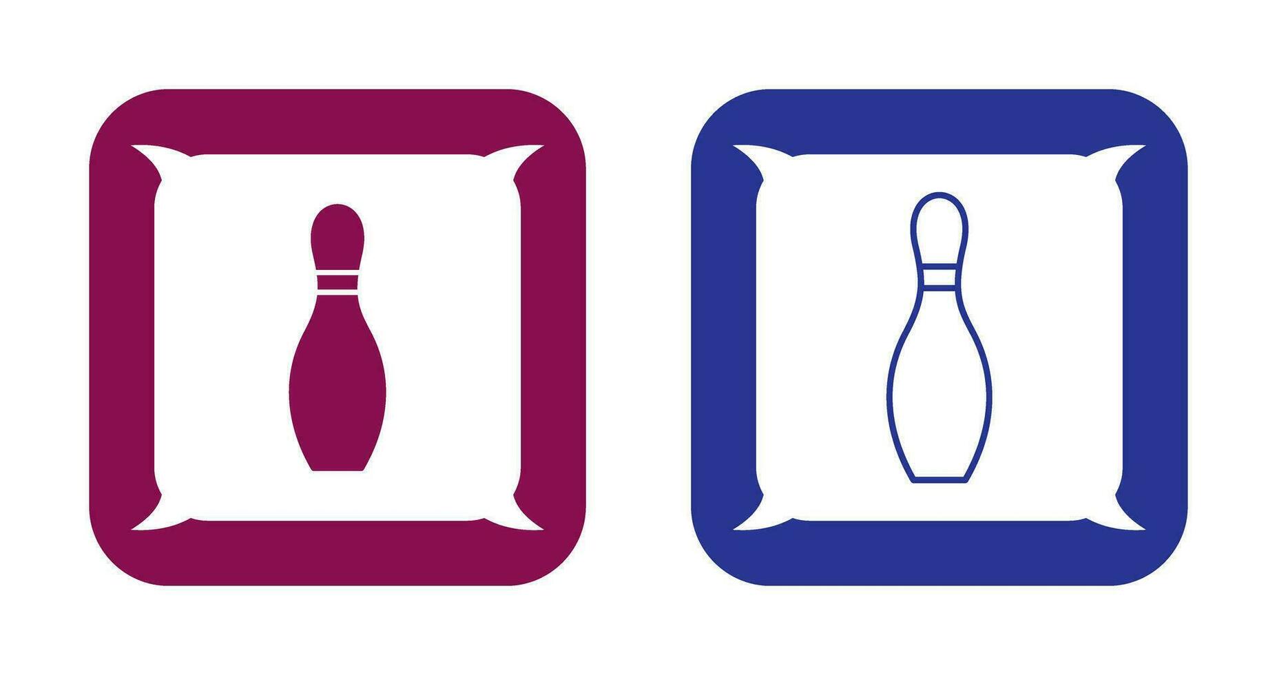 Unique Bowling Pin Vector Icon