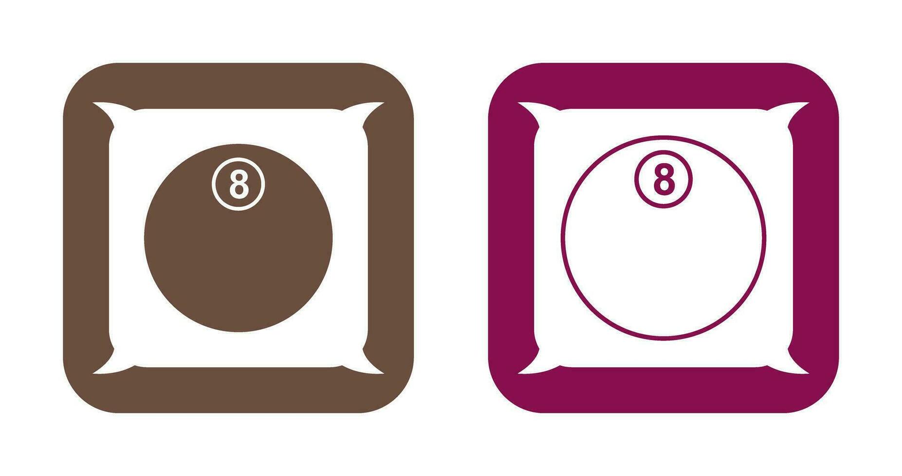 Unique Eight Ball Vector Icon