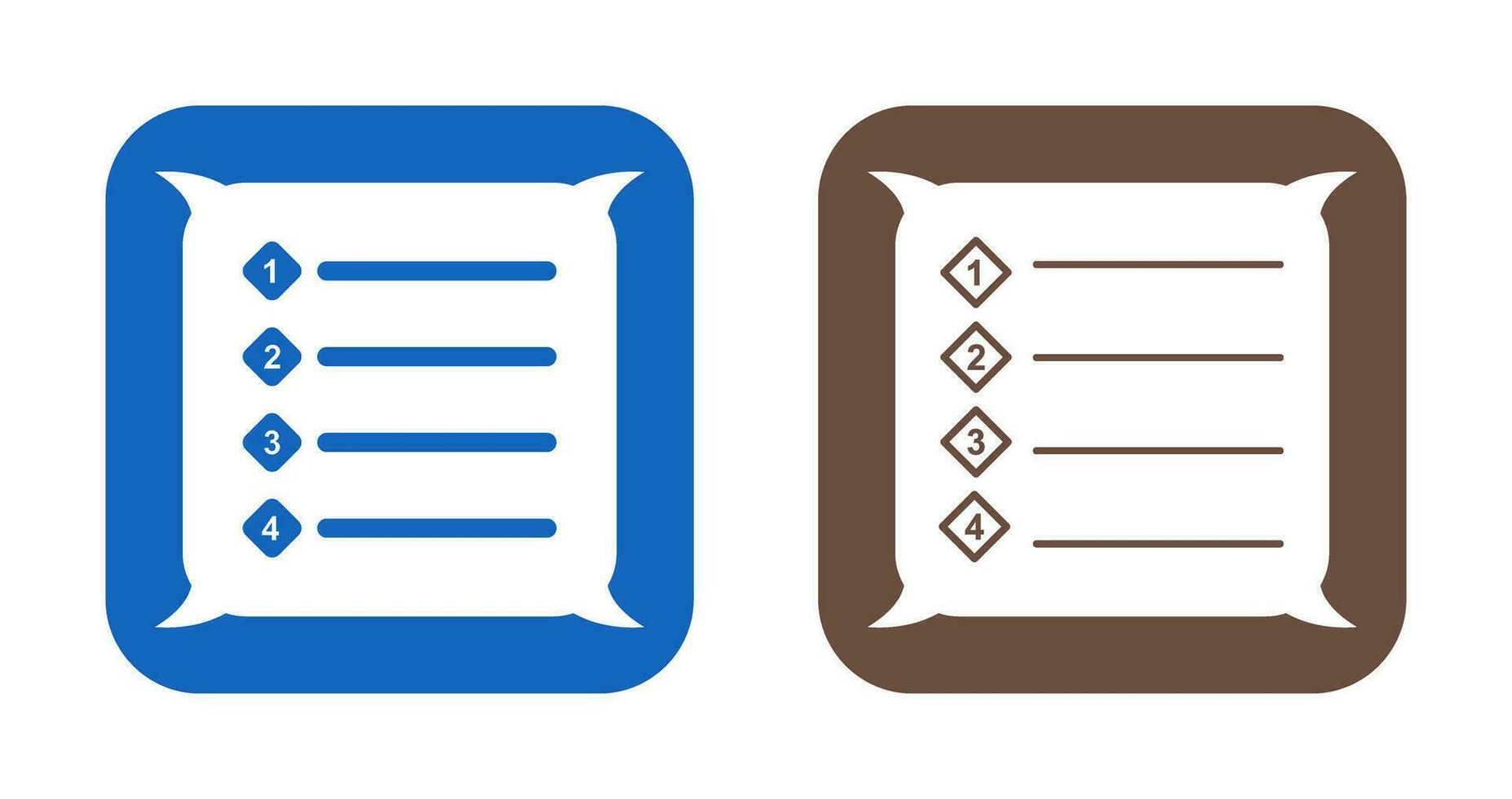 Unique Numbered list Vector Icon
