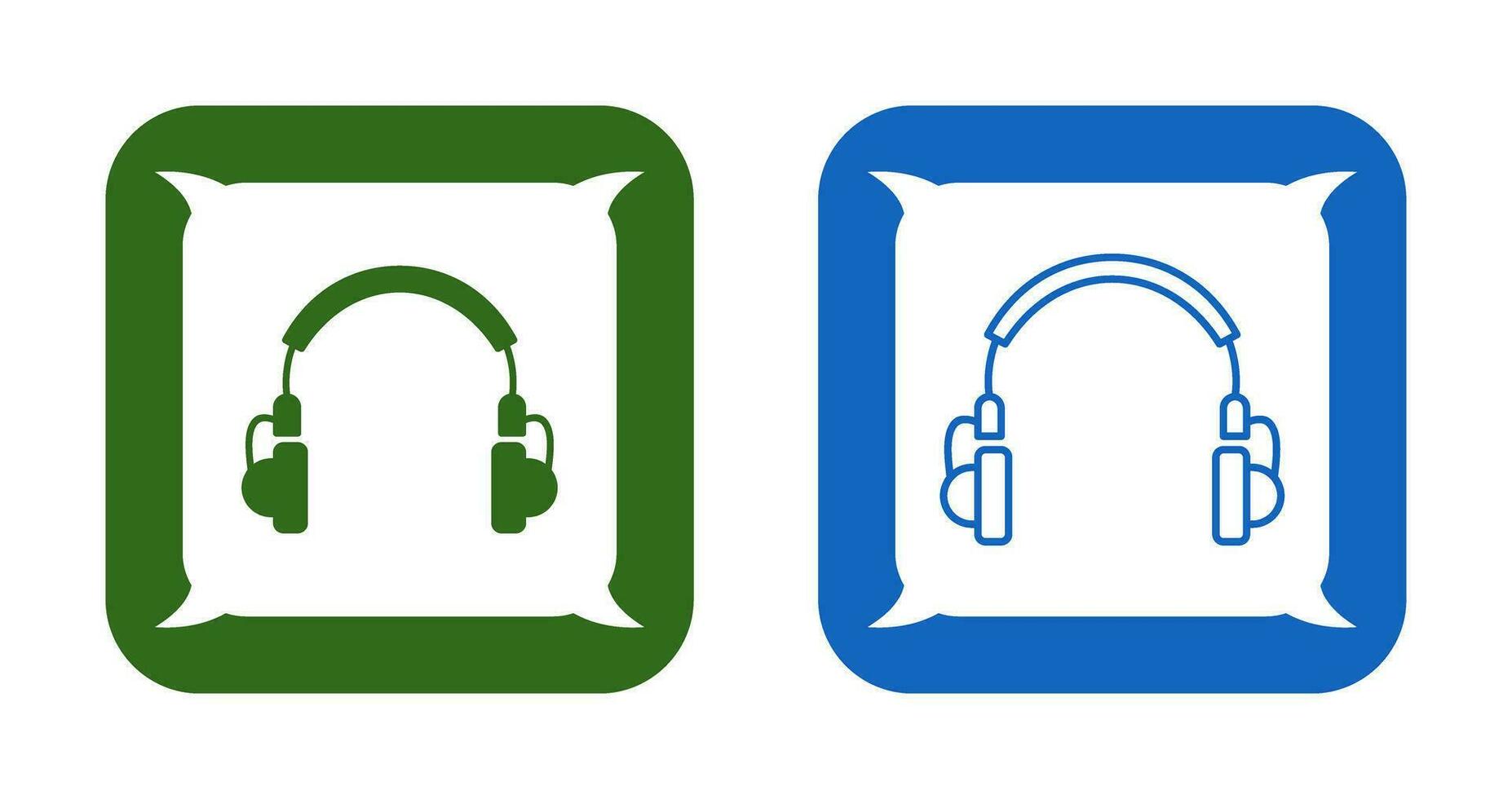 icono de vector de auriculares únicos