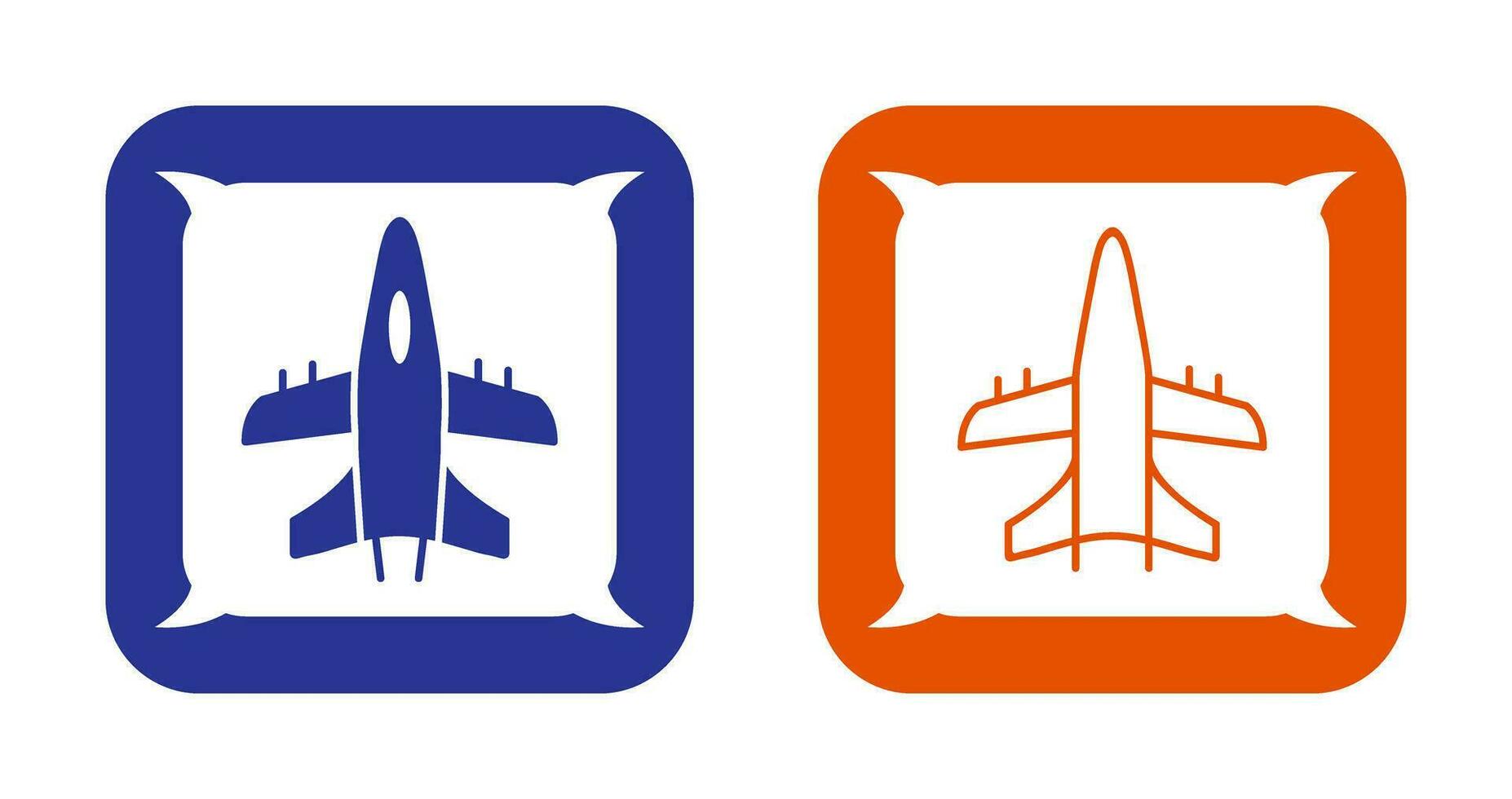 icono de vector de avión militar