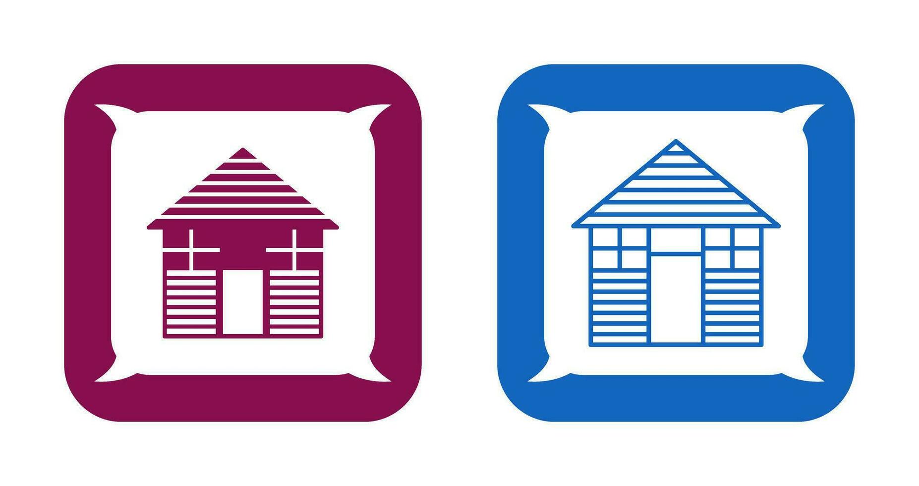 Wood Cabin Vector Icon