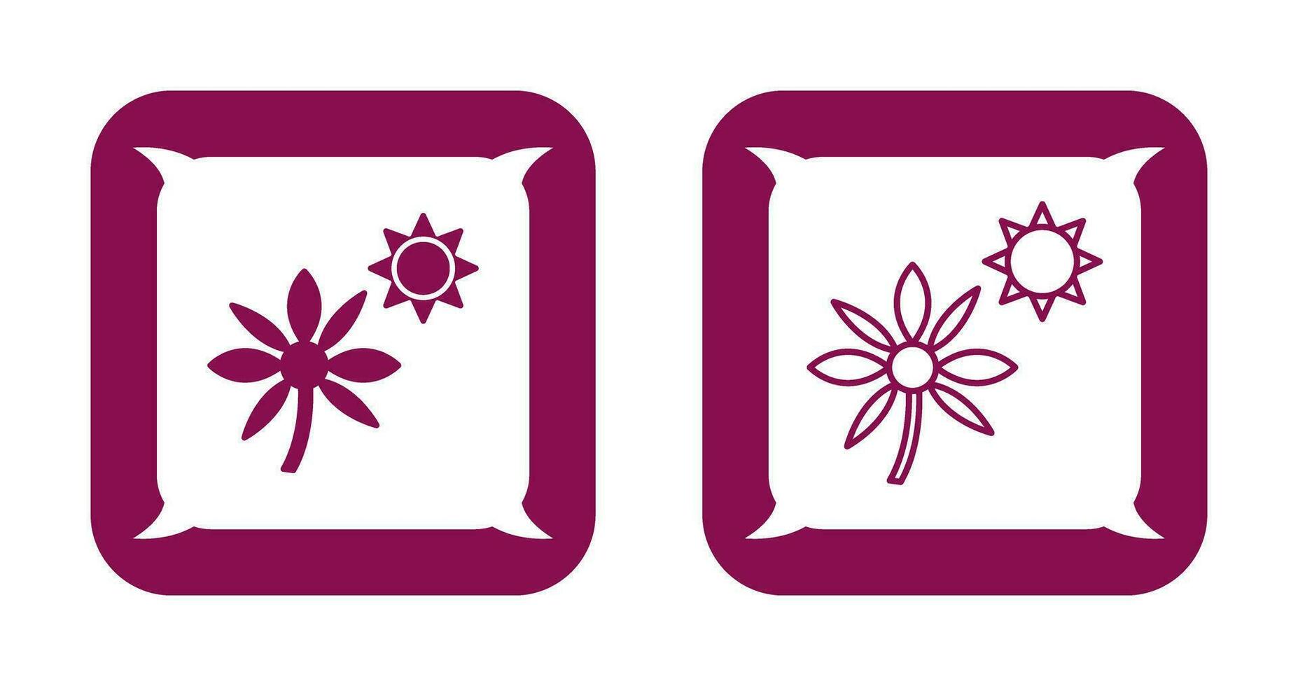 Flower in sunlight Vector Icon