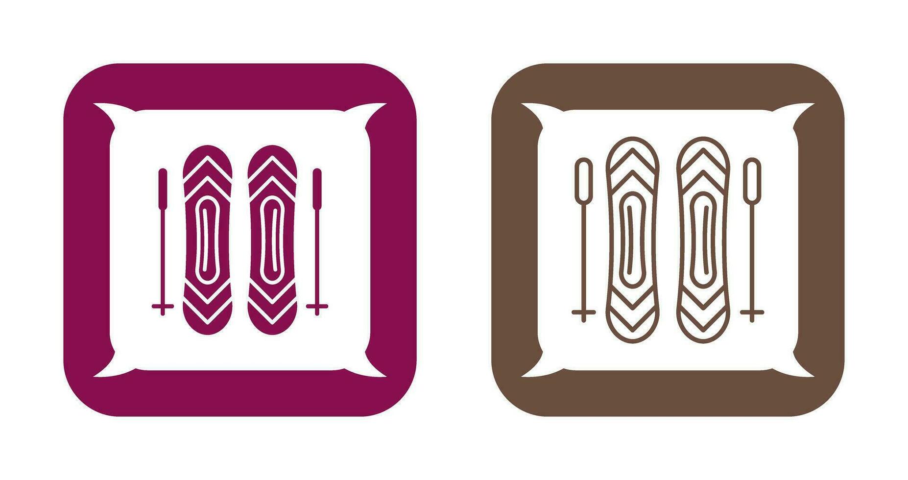 Ski Sticks Vector Icon