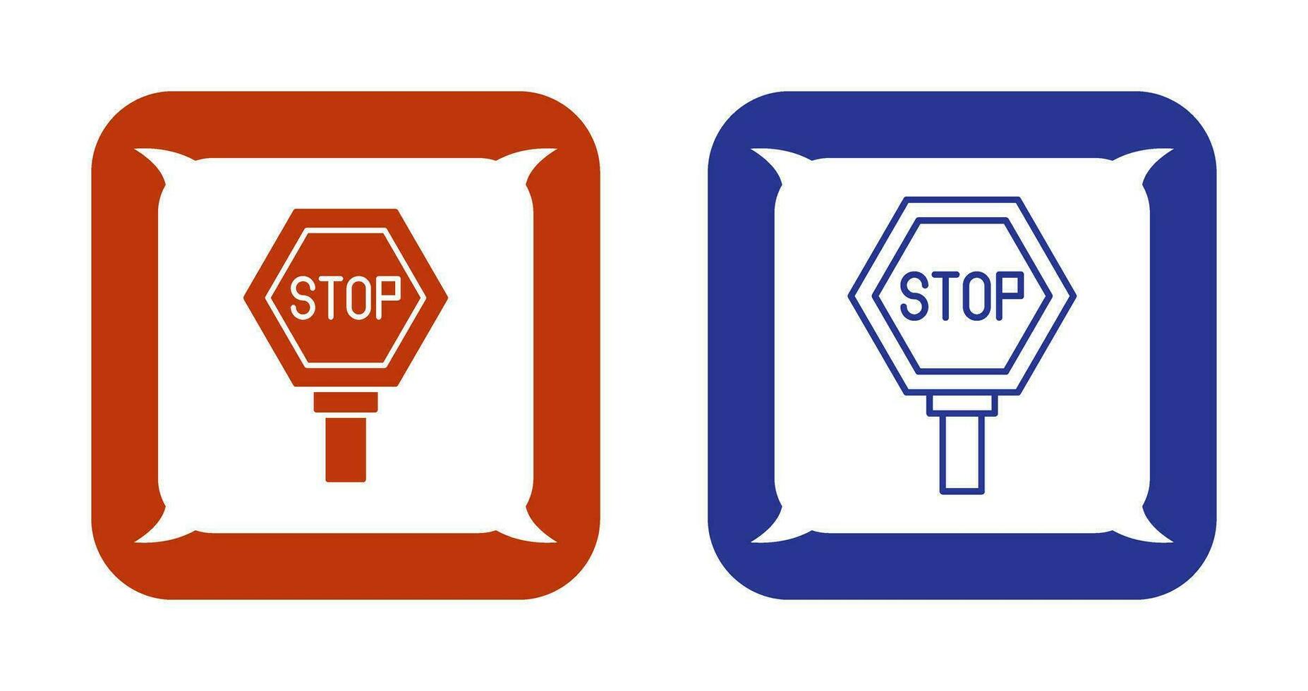 icono de vector de señal de stop