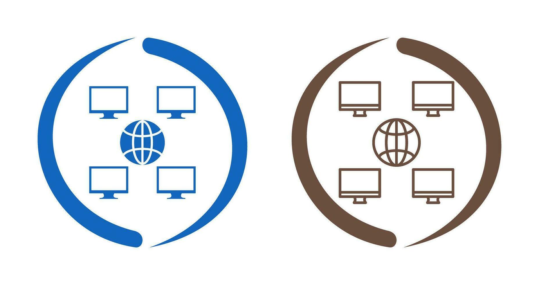 Unique Company Network Vector Icon