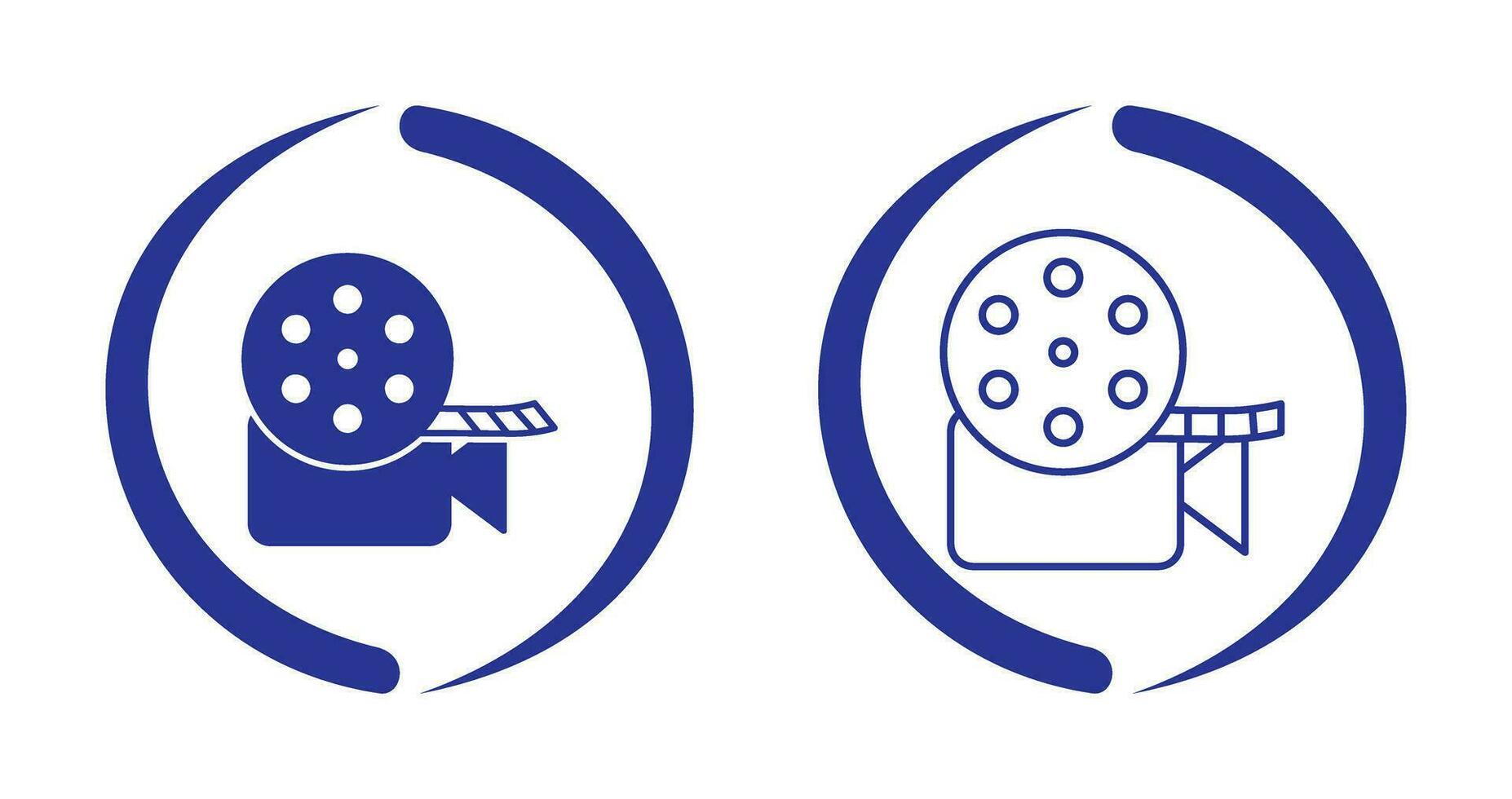 Unique Video Reel Vector Icon