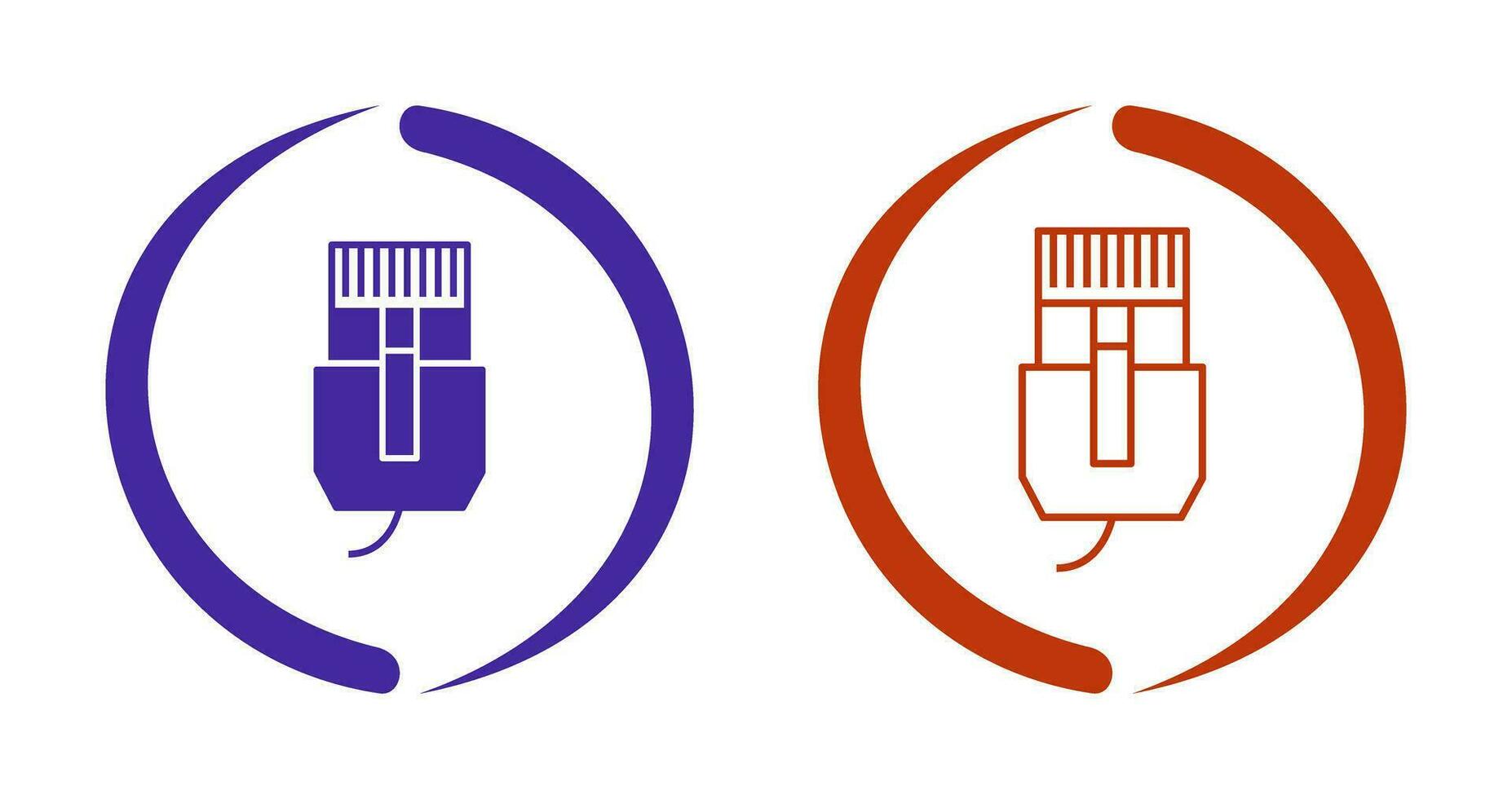 Unique Internet Cable Vector Icon