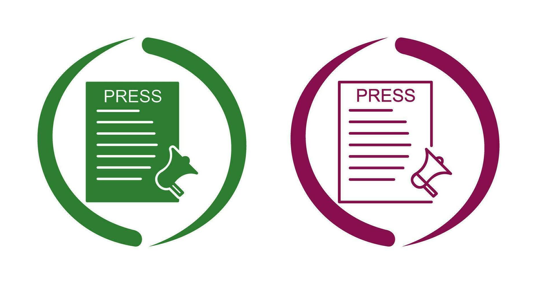 Unique Press Releases Vector Icon