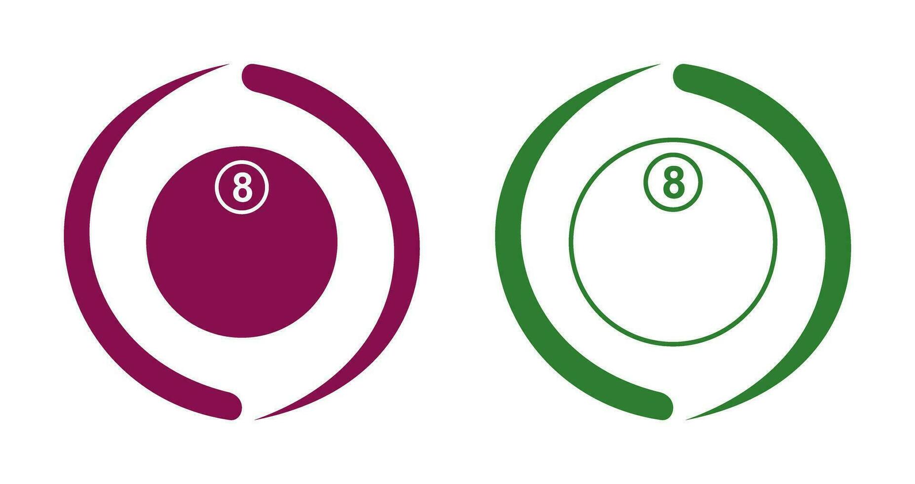 Unique Eight Ball Vector Icon