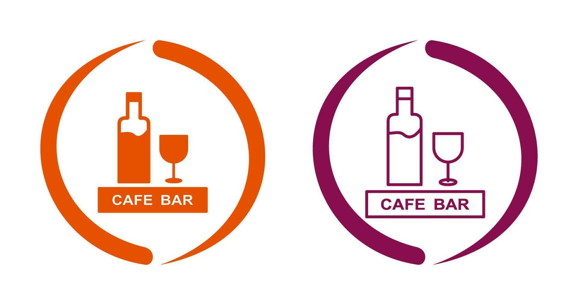 Unique Drinks Cafe Vector Icon