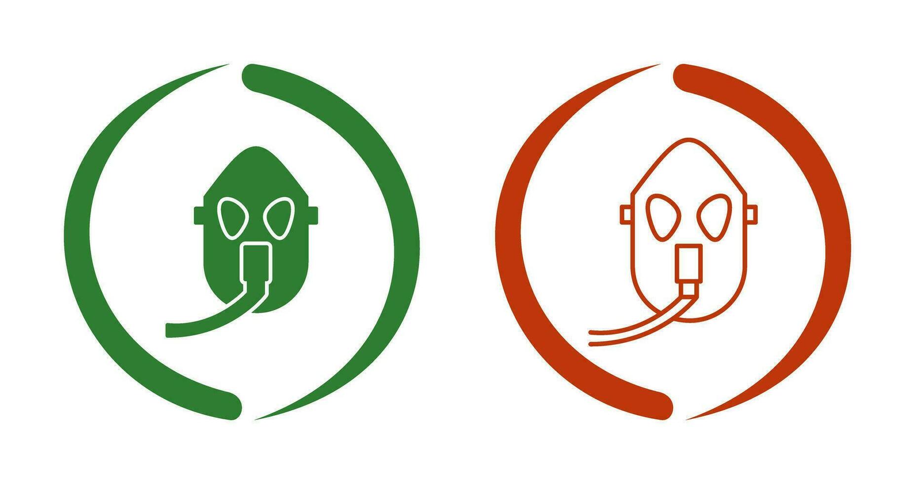 Unique Oxygen Mask Vector Icon
